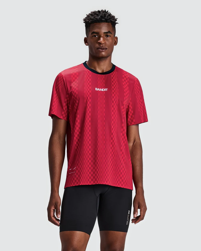 Men's Specter Performance Run Tee  Red Men's Specter Performance